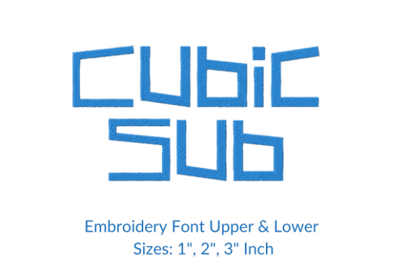 Cubic Sub Font Embroidery Design Review for Craft Fairs