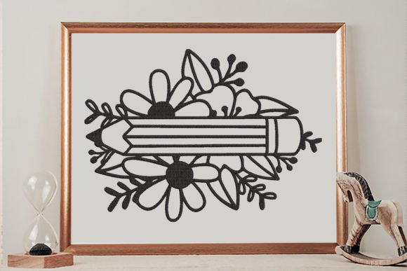 Pen Flower Embroidery Design: A Sweet Stitch of Charm