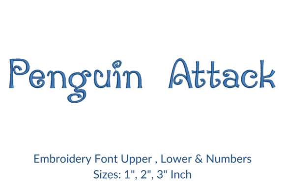 Penguin Attack Fonts Embroidery Design: A Designer's Review